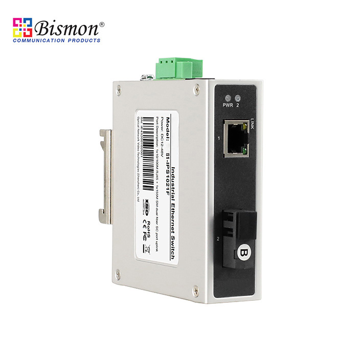 1Port-PoE-10-100Base-T-1SC-Fiber-SM-20km-Industrial-Switch